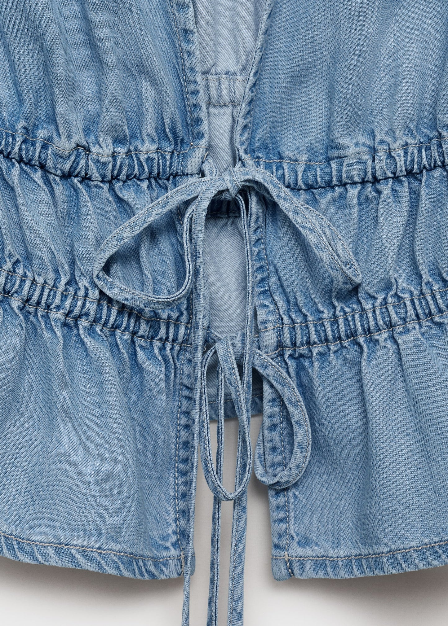 Lyocell top with tie closure