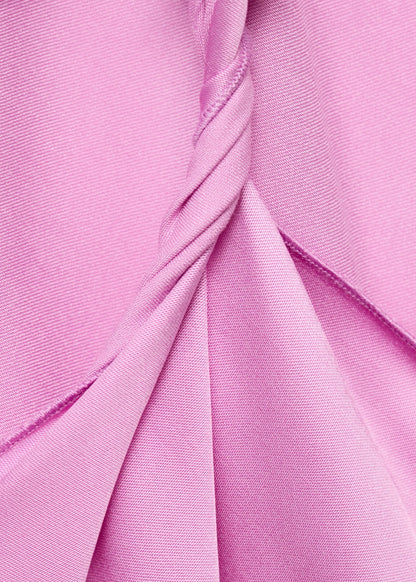 Asymmetrical satin dress