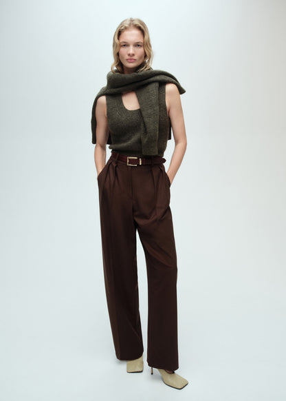 Knitted cropped top