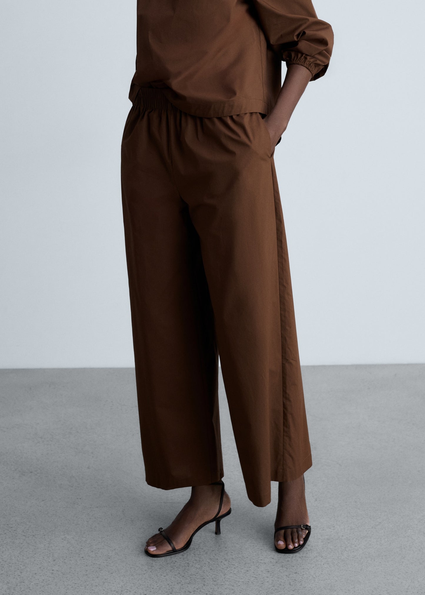 Cotton culotte trousers