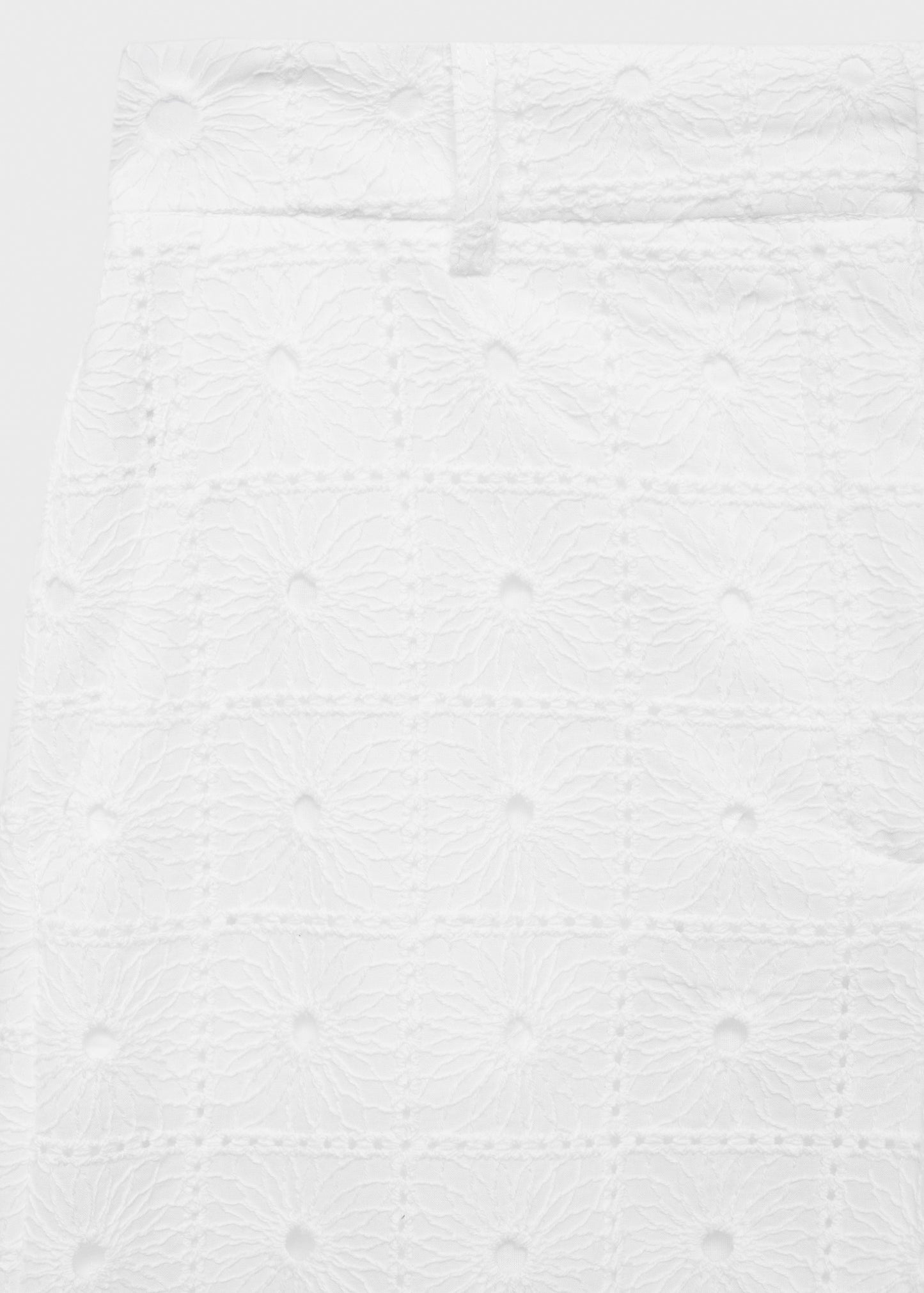 Straight-fit embroidered cotton trousers