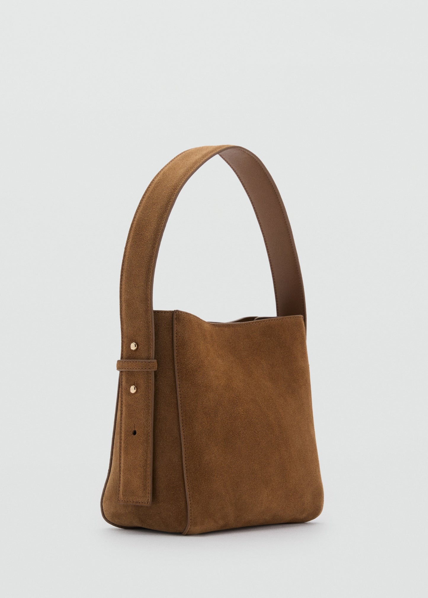 Suede mini shopper bag