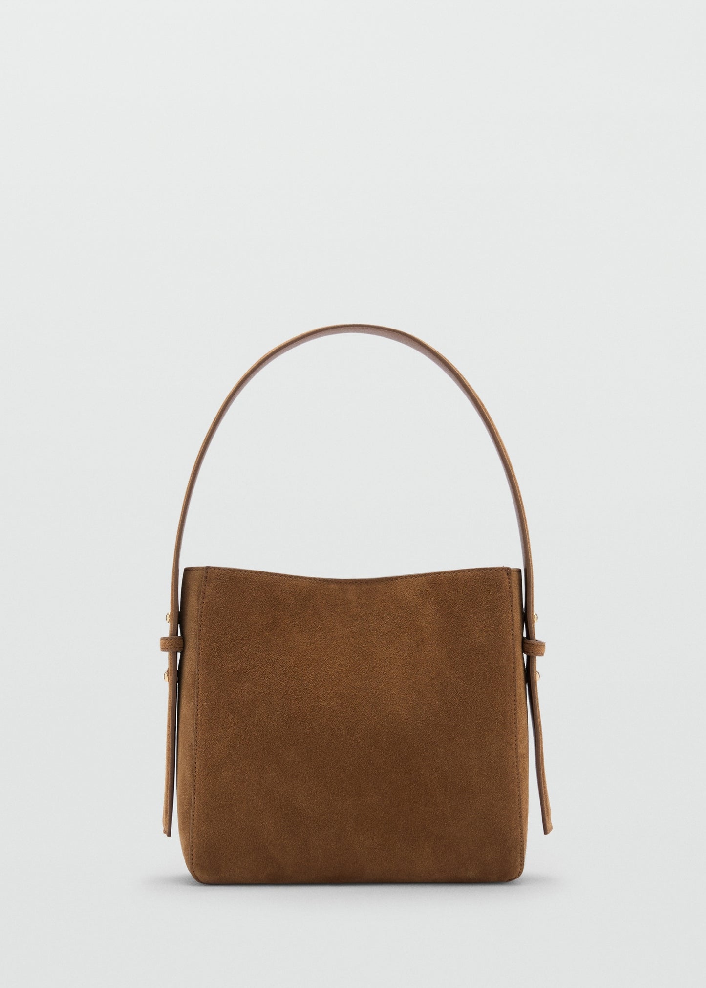 Suede mini shopper bag