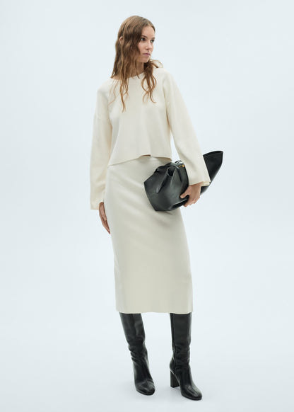 Oversized sleeve knitted jersey