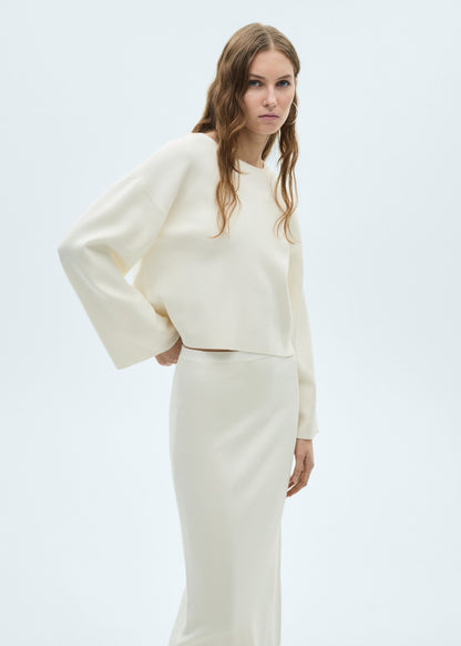 Oversized sleeve knitted jersey