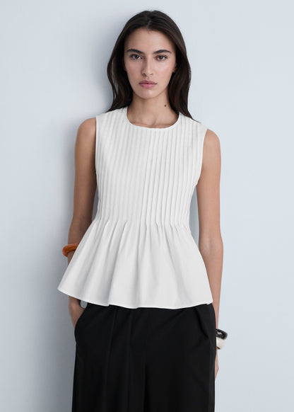 Cotton pleats top