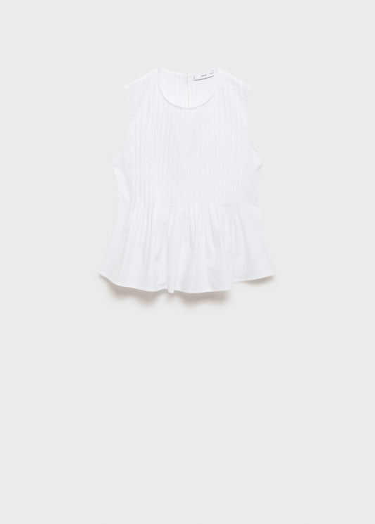 Cotton pleats top