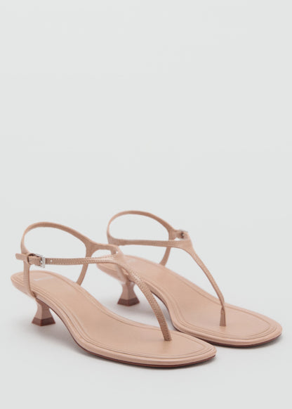 Kitten heel strap sandal