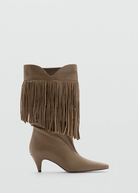 Fringed ankle boots