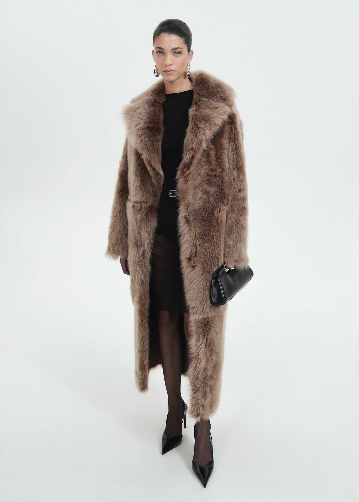 Reversible fur coat 100% fur