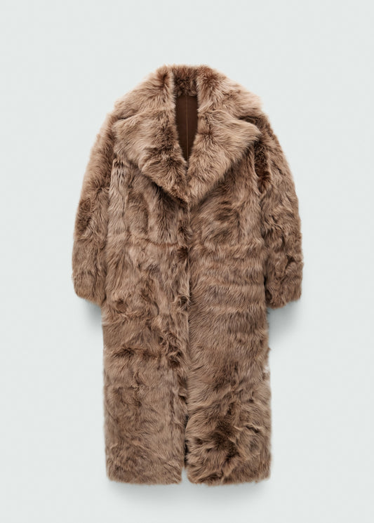 Reversible fur coat 100% fur