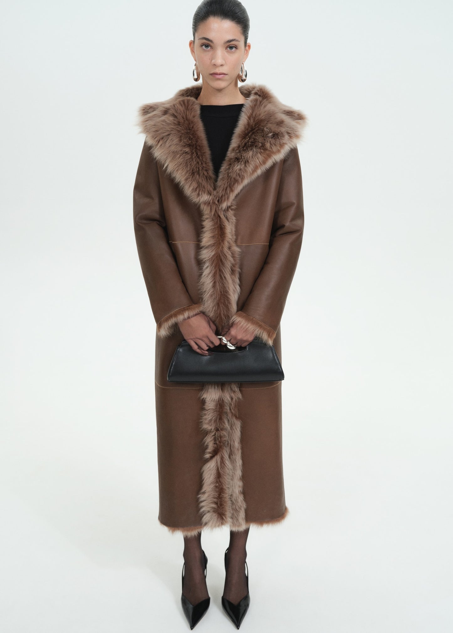 Reversible fur coat 100% fur