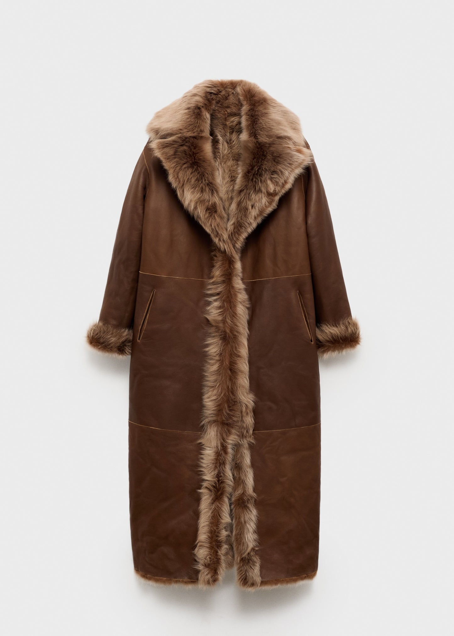 Reversible fur coat 100% fur