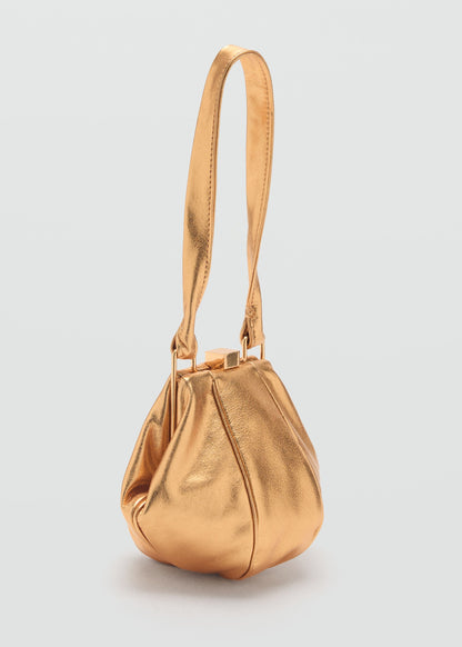 100% metallic leather bag