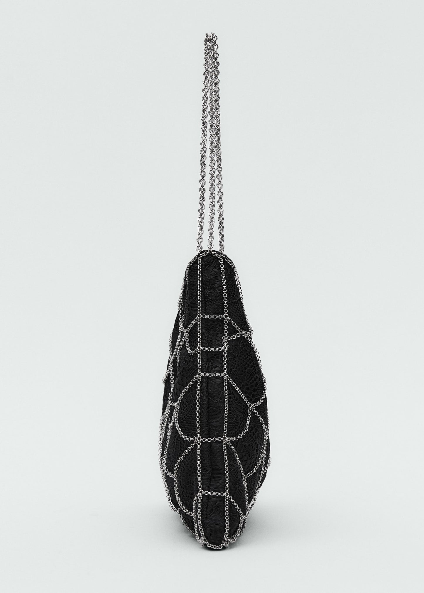 Guipure mesh chain bag