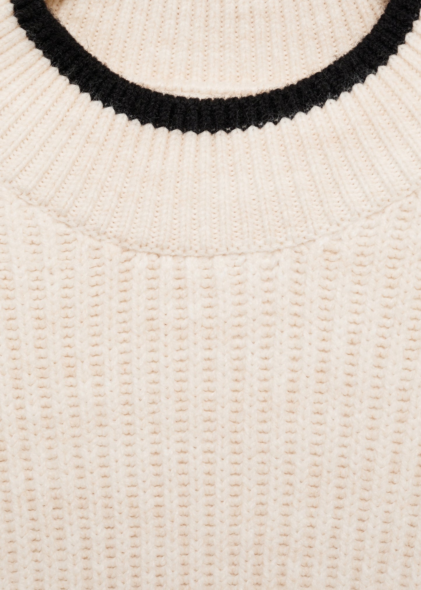 Perkins-neck sweater with contrasting details