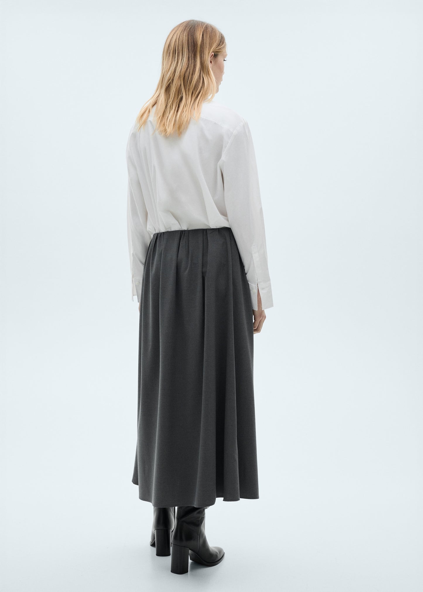 A-line pleated skirt