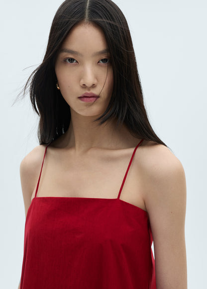 Ruffle dress with thin straps