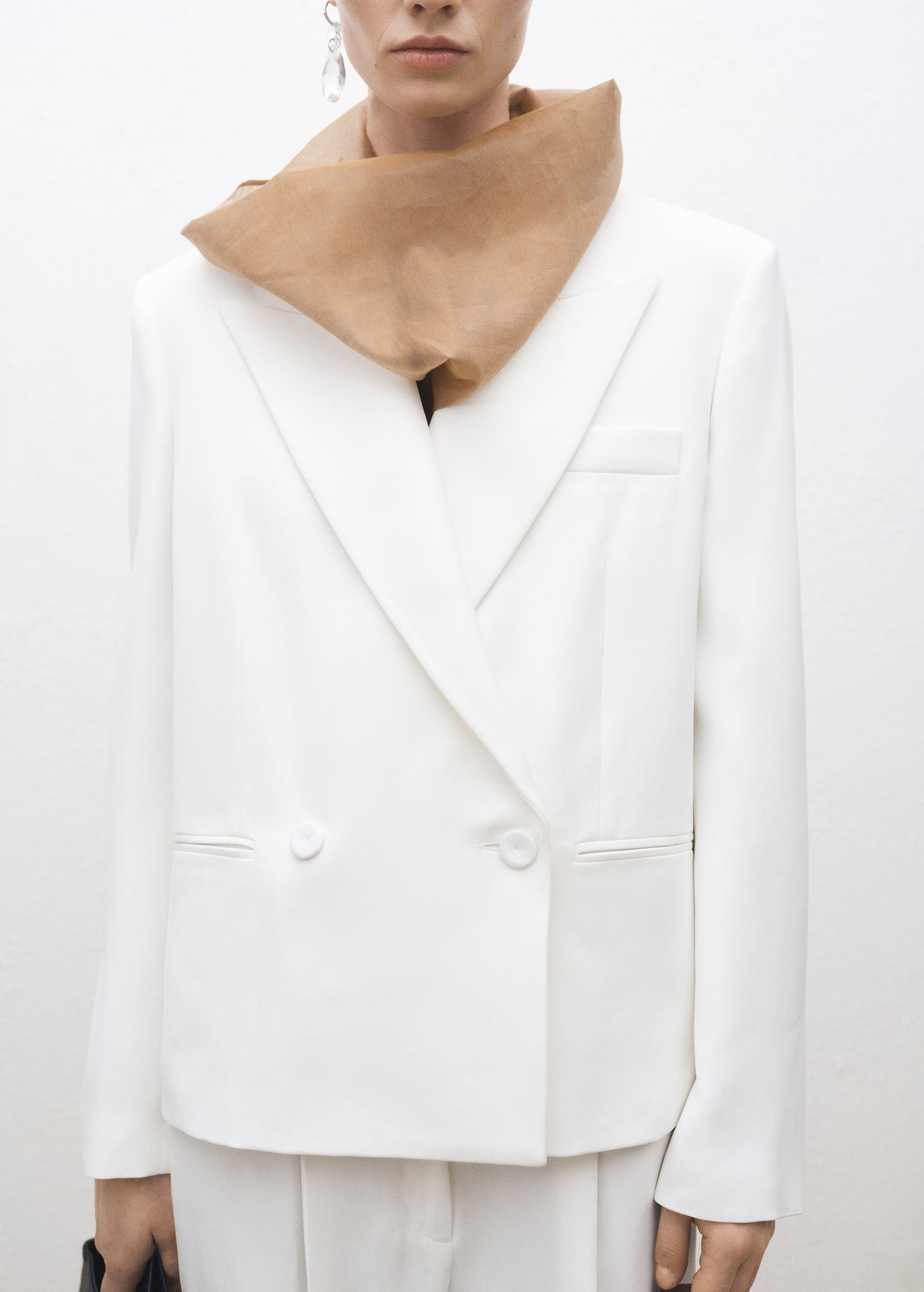 Oversized double-breasted suit jacket