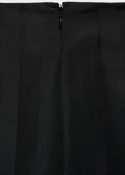 Flared skirt with pleated detail