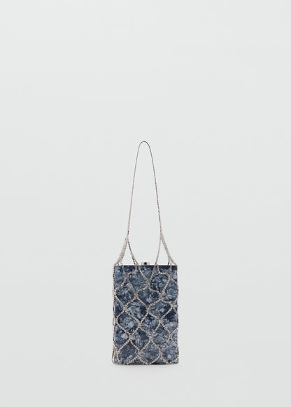 Crystal mesh handbag