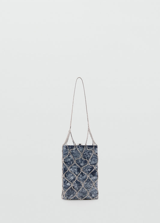 Crystal mesh handbag