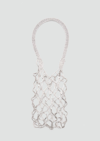 Crystal mesh handbag