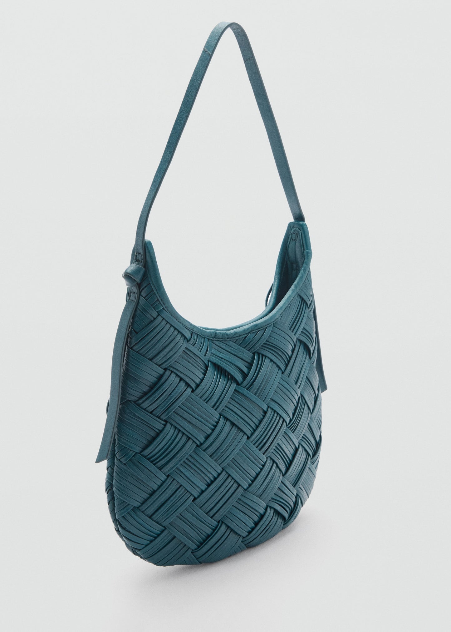 Braided leather bag