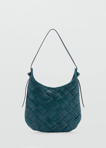 Braided leather bag