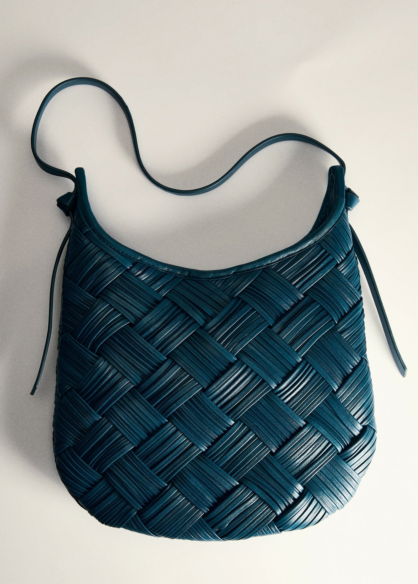 Braided leather bag