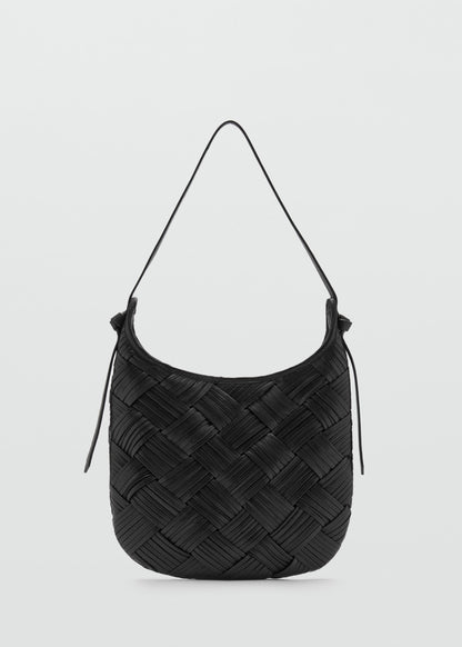 100% braided leather bag