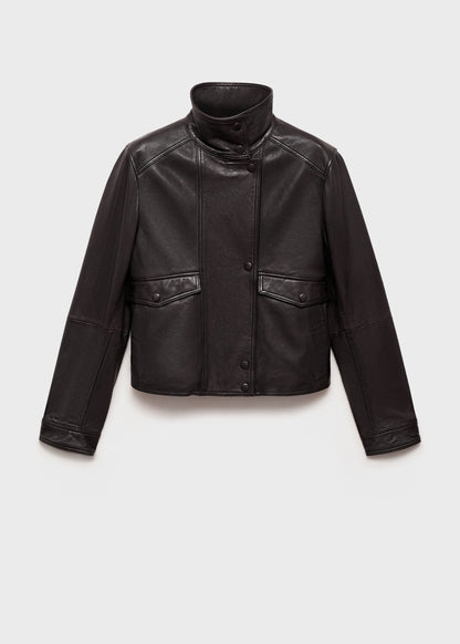 Pockets leather jacket
