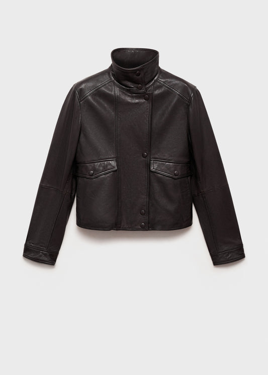 Pockets leather jacket