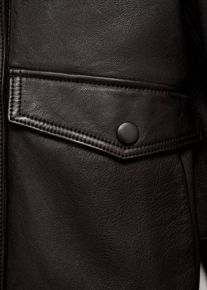 Pockets leather jacket
