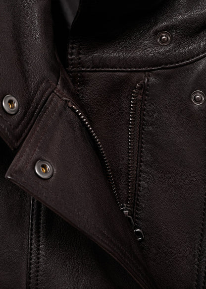 Pockets leather jacket