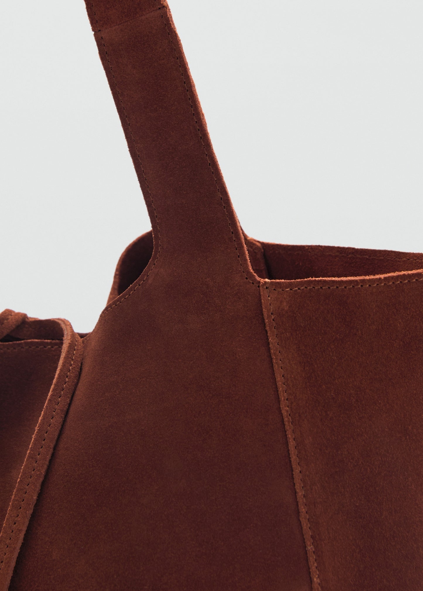 Suede shopper bag