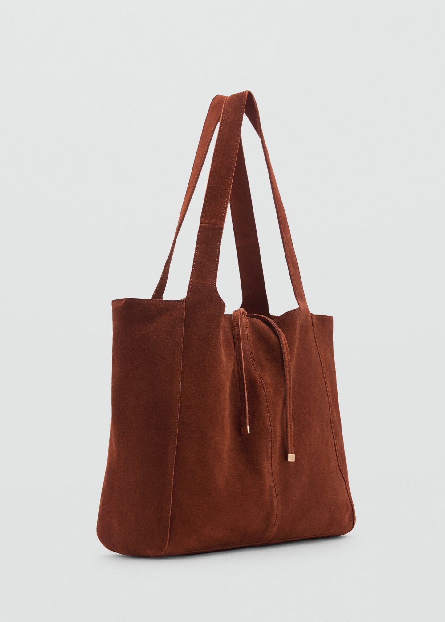 Suede shopper bag