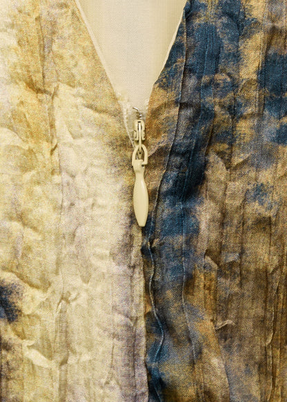 Long satin textured jumpsuit