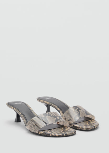 Animal print strap sandal