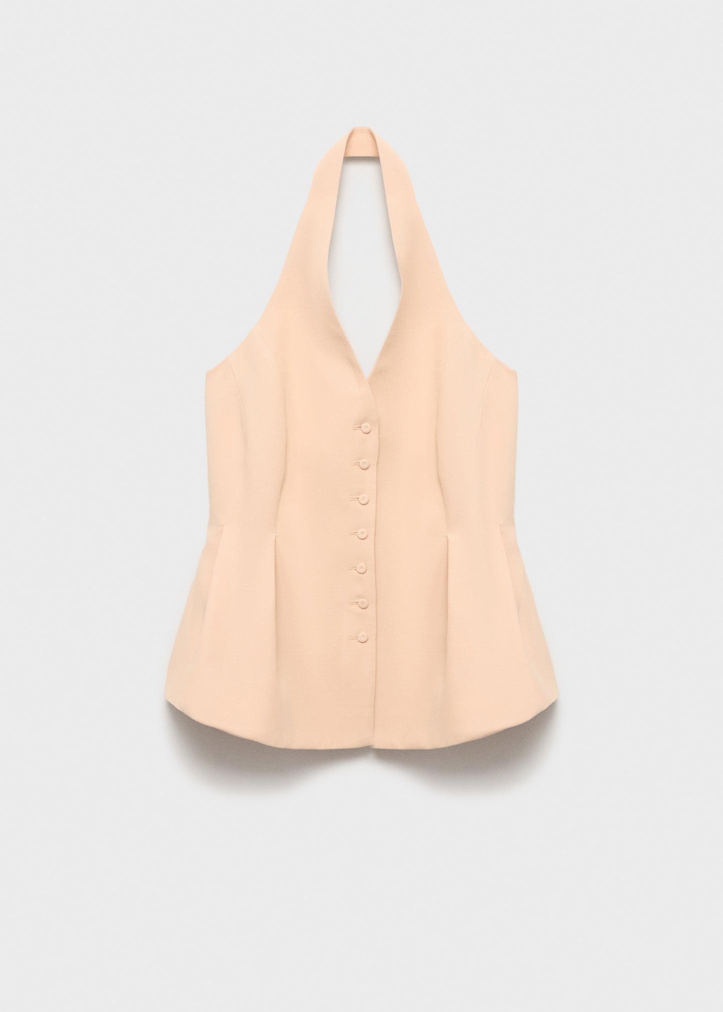 Halter neck vest with darts