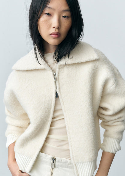 Bouclé wool-blend jacket