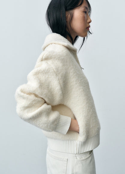 Bouclé wool-blend jacket