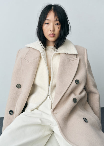 Bouclé wool-blend jacket