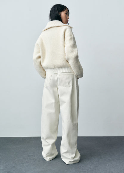 Bouclé wool-blend jacket