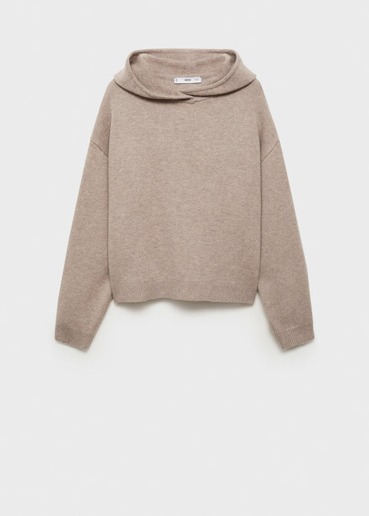 Wool-blend hooded sweater