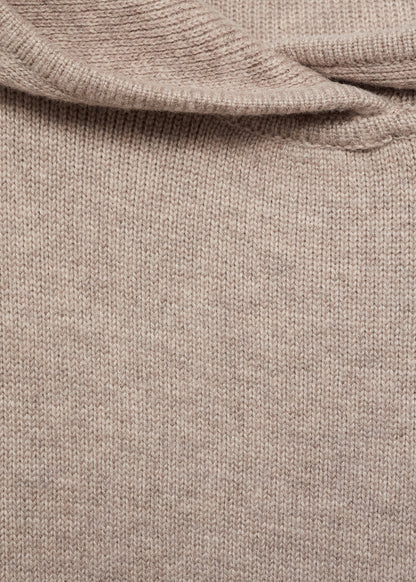Wool-blend hooded sweater