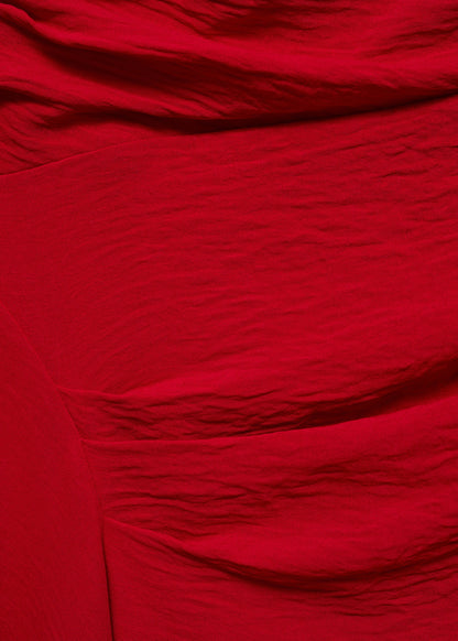 Asymmetric draped gown