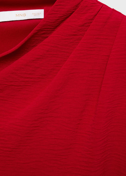 Asymmetric draped gown