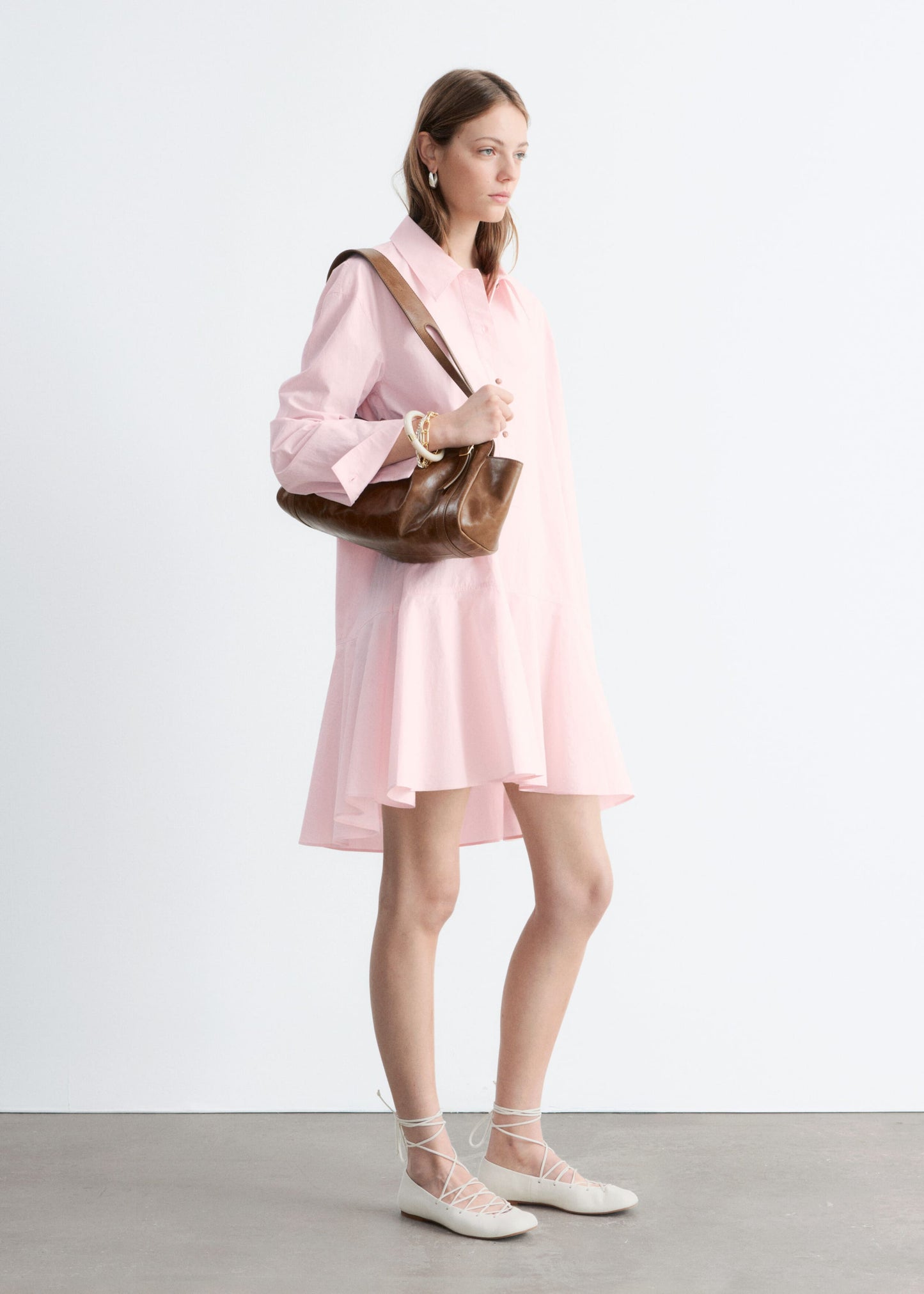 Drop-Waist Shirt Dress