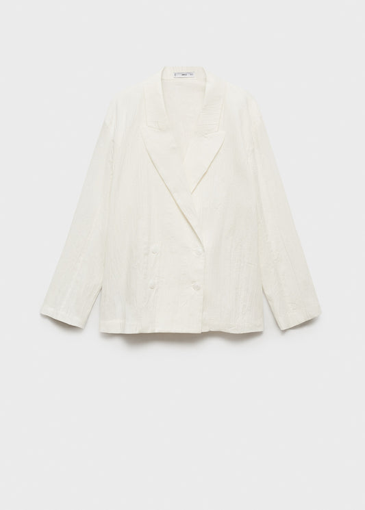 Creased-effect suit jacket